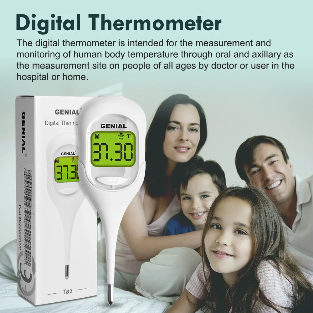 8-Sec Fast Digital Oral Thermometer – Accurate Fever Measurement for Adults, Kids, and Babies