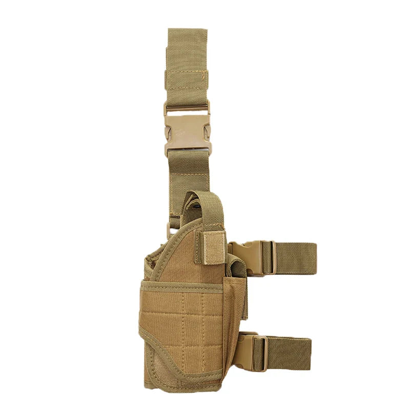 JSJM Tactical Thigh Gun Holster – Right-Handed Pistol Leg Pouch Harness for All Handguns, Outdoor Hunting & Military Use