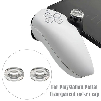 Rocker Cap for PlayStation Portal - Transparent Liquid Silicone Game Controller Cover & Thumb Grip for PS5