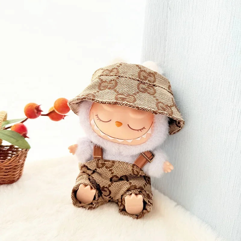 Anime Labubu Doll Clothes – Fashion Overalls for Labubu Idol V1/V2 Plush Dolls, 15cm/17cm Universal Accessories