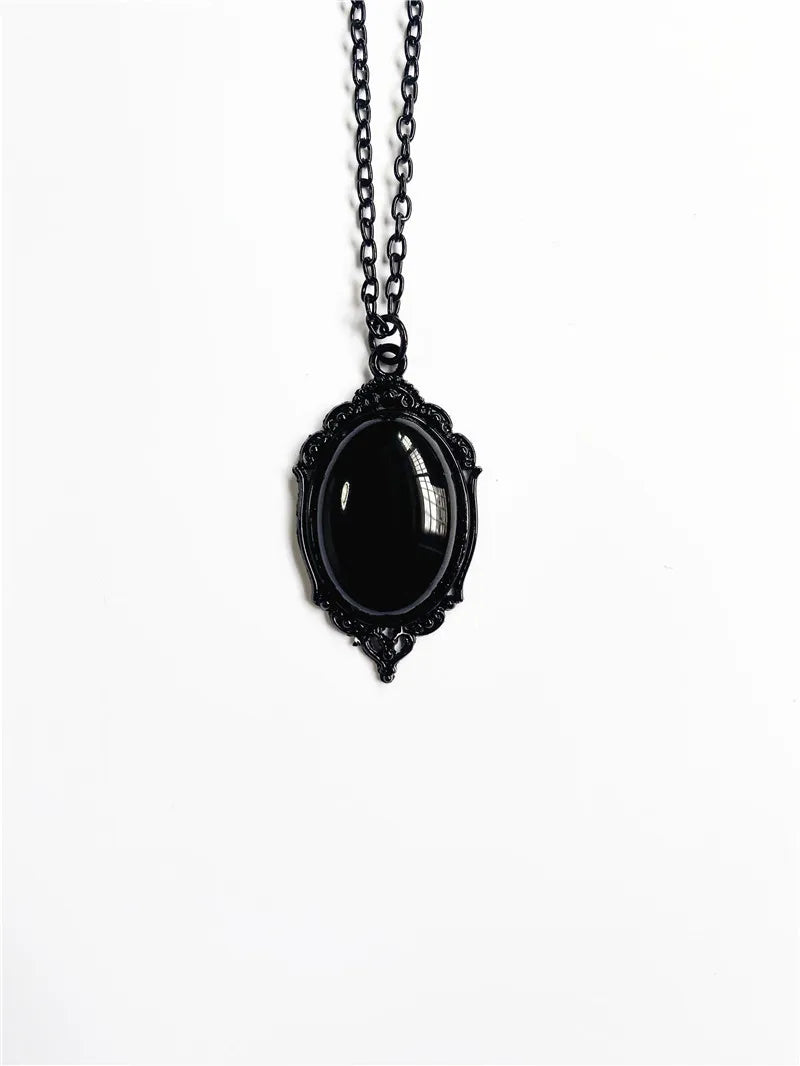 Gothic Vampire Blood Drop Necklace — Vintage Purple & Red Bat Eye Pendant, Witch Jewelry Accessory Gift for Women