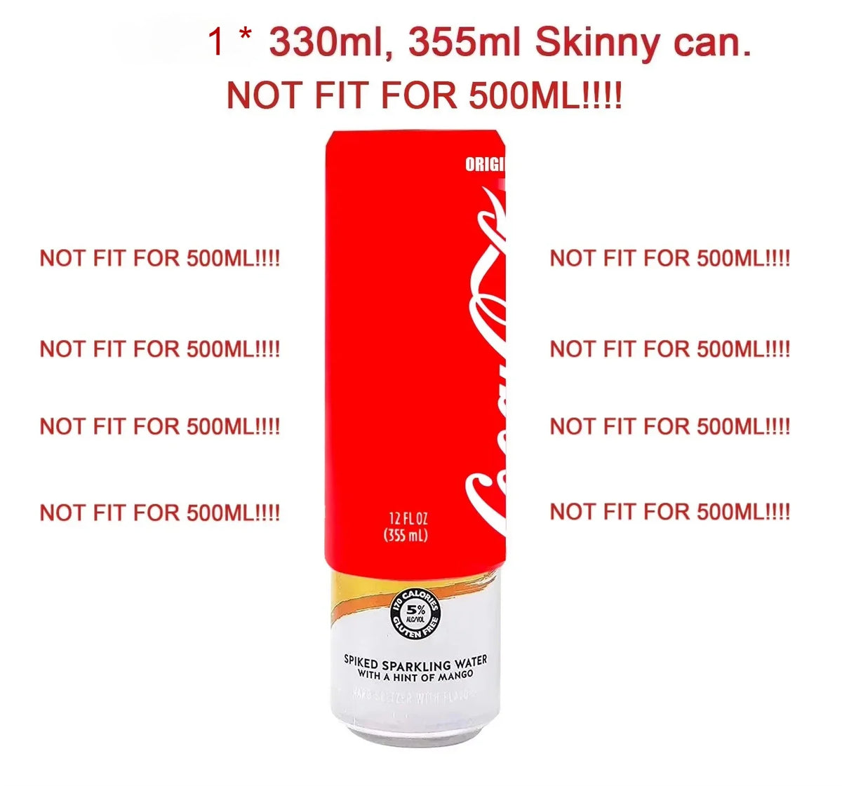 Silicone Beer Can Cover – Bottle Sleeve for 330ml-500ml Cans, Ideal for Golf, Basketball, Park, and Beach Use