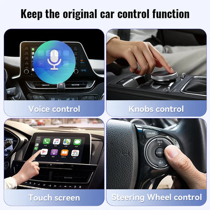 XUDA Mini 2-in-1 AI Box - Wired to Wireless CarPlay with 5G WiFi & Bluetooth 5.0, Android Auto, Plug and Play with Non-Inductive Connection