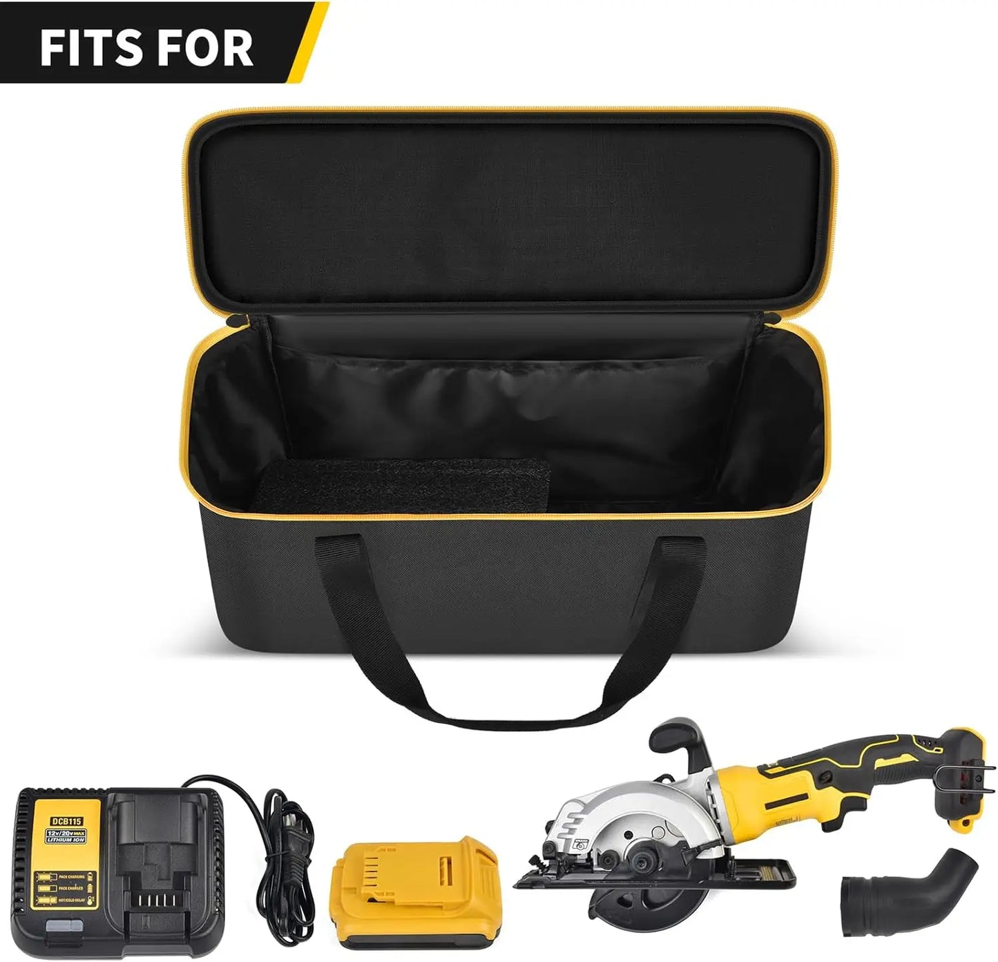 Hard Tool Carrying Case for DEWALT 20V Max & Compatible Circular Saws – Protective Organizer Bag (Case Only)