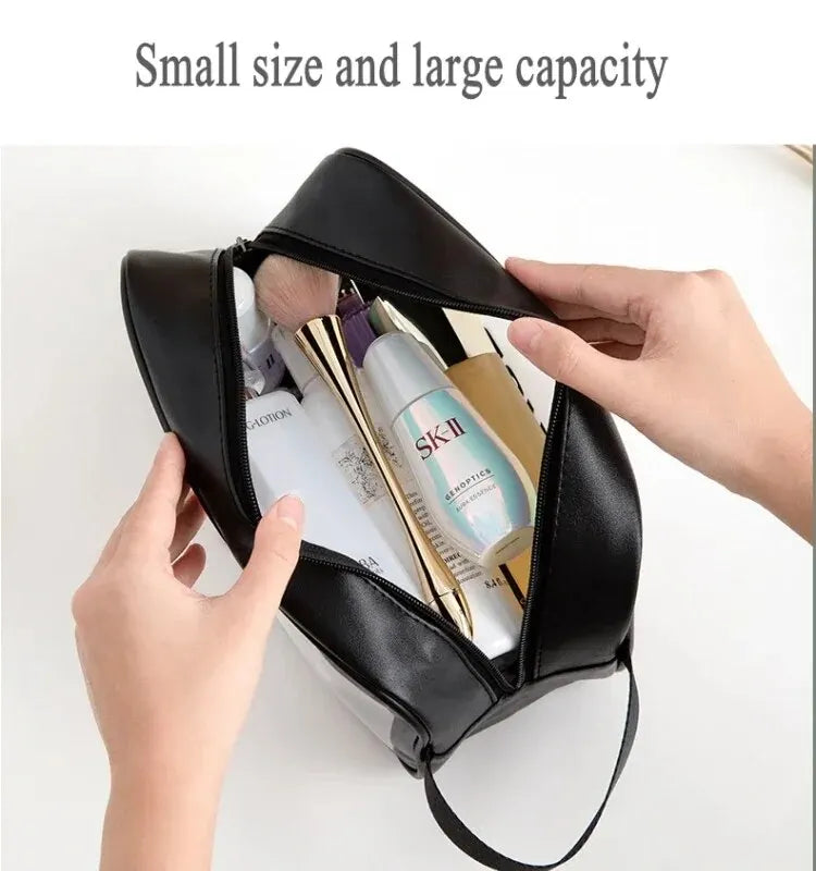 Waterproof PVC Travel Toiletry Bag – Transparent Zipper Makeup Organizer Case for Women