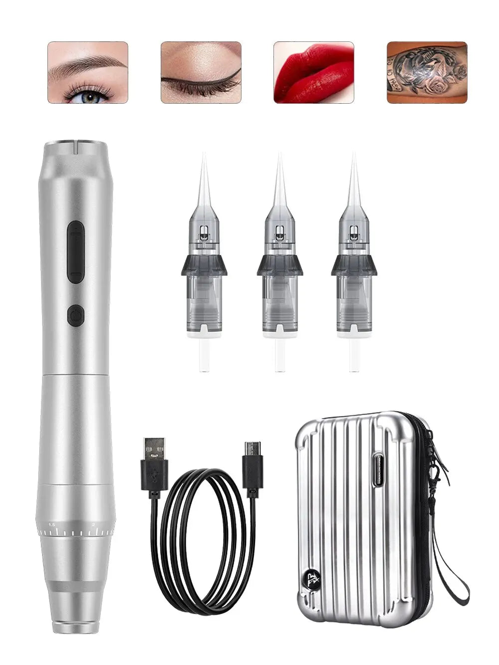 New Wireless Rotary Tattoo Machine – German Motor Pen with 1200mAh Battery, Fast Charge & 3.5mm Stroke