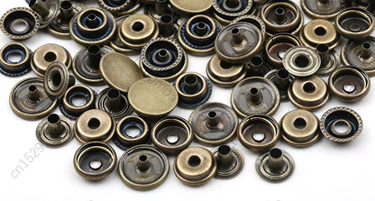 10mm, 12.5mm & 15mm Stainless Steel Snap Fasteners – Sewing Buttons for Clothing, Jackets & Leather Crafts