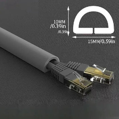 Cable Management Sleeve - 118" Self-Adhesive PVC Cord Hider for Wall & Floor, Insulated Wire Cover