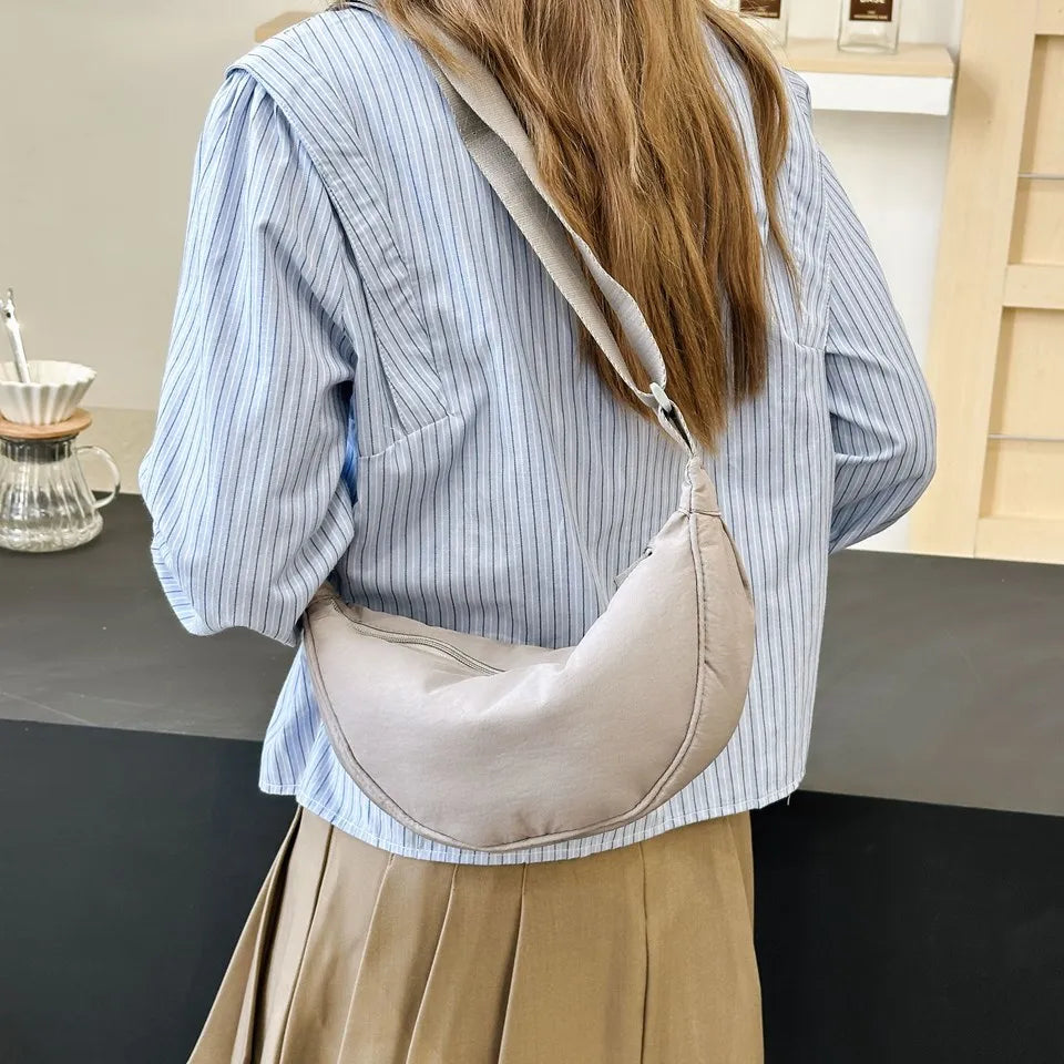 Casual Nylon Hobo Crossbody Bag for Women – Shoulder, Half Moon, Tote Travel Shopper & Purses