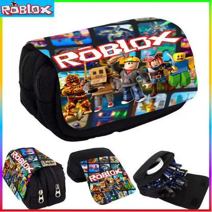 ROBLOX Pencil Case - Multi-Layer Stationery Box with Large Capacity for Pens and Pencils, Game Peripheral Storage Bag