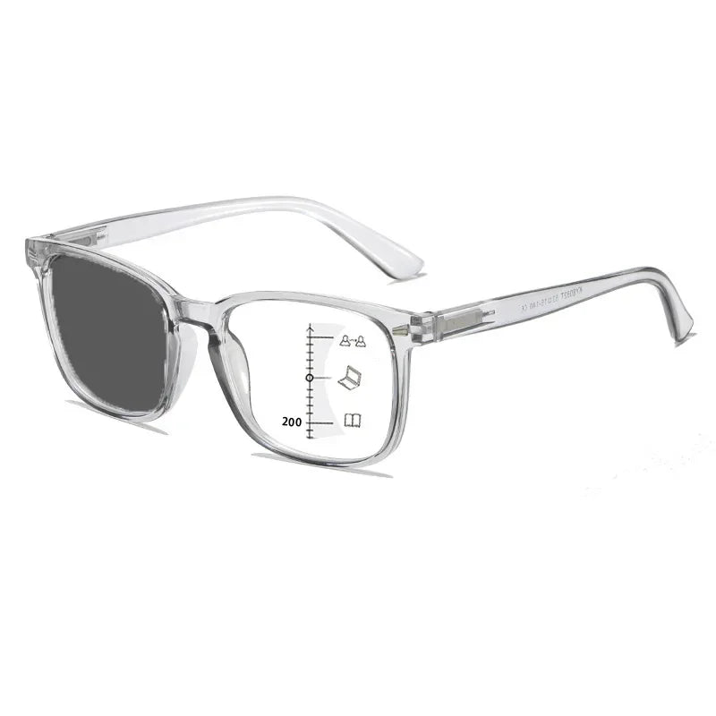 2024 Photochromic Anti-Blue Reading Glasses – Multifocal Presbyopic Eyewear with Intelligent Dual Light for Near & Far Vision