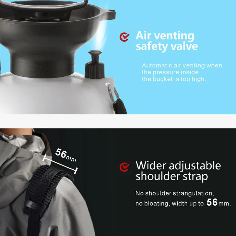 Portable Outdoor Camping Shower – 3/5/8L Manual Pump with 3m Hose for Pet Bath & Car Wash