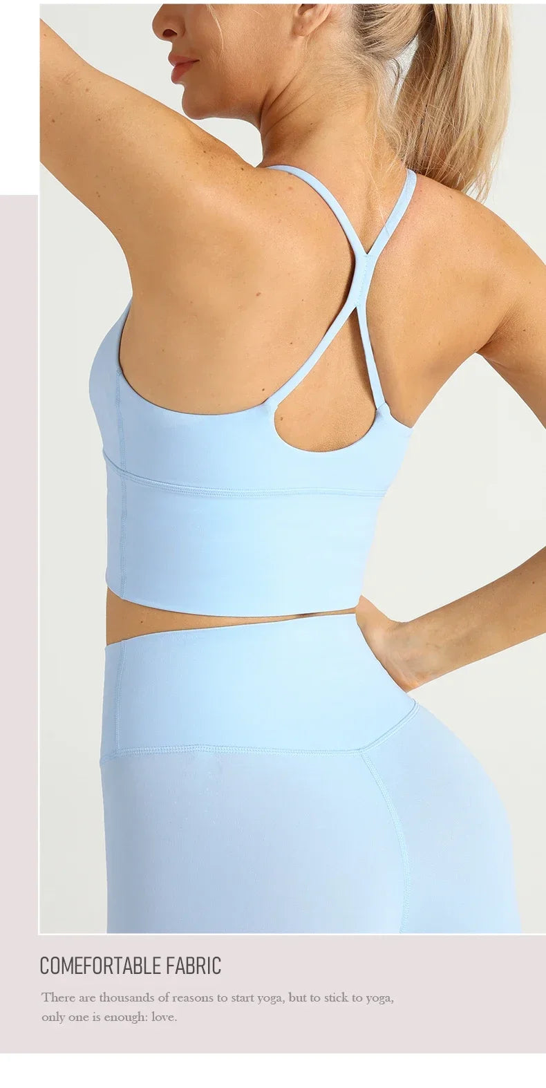 Solid Color Women’s Gym Yoga Sports Bra – Naked Feel, Sexy Cross Back Y-Shape Sling for Fitness, Jogging & Workout