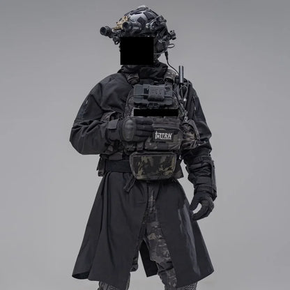 Polyester-Cotton Long Tactical Trench Coat – Hooded Outdoor Hunting & Cosplay Jacket