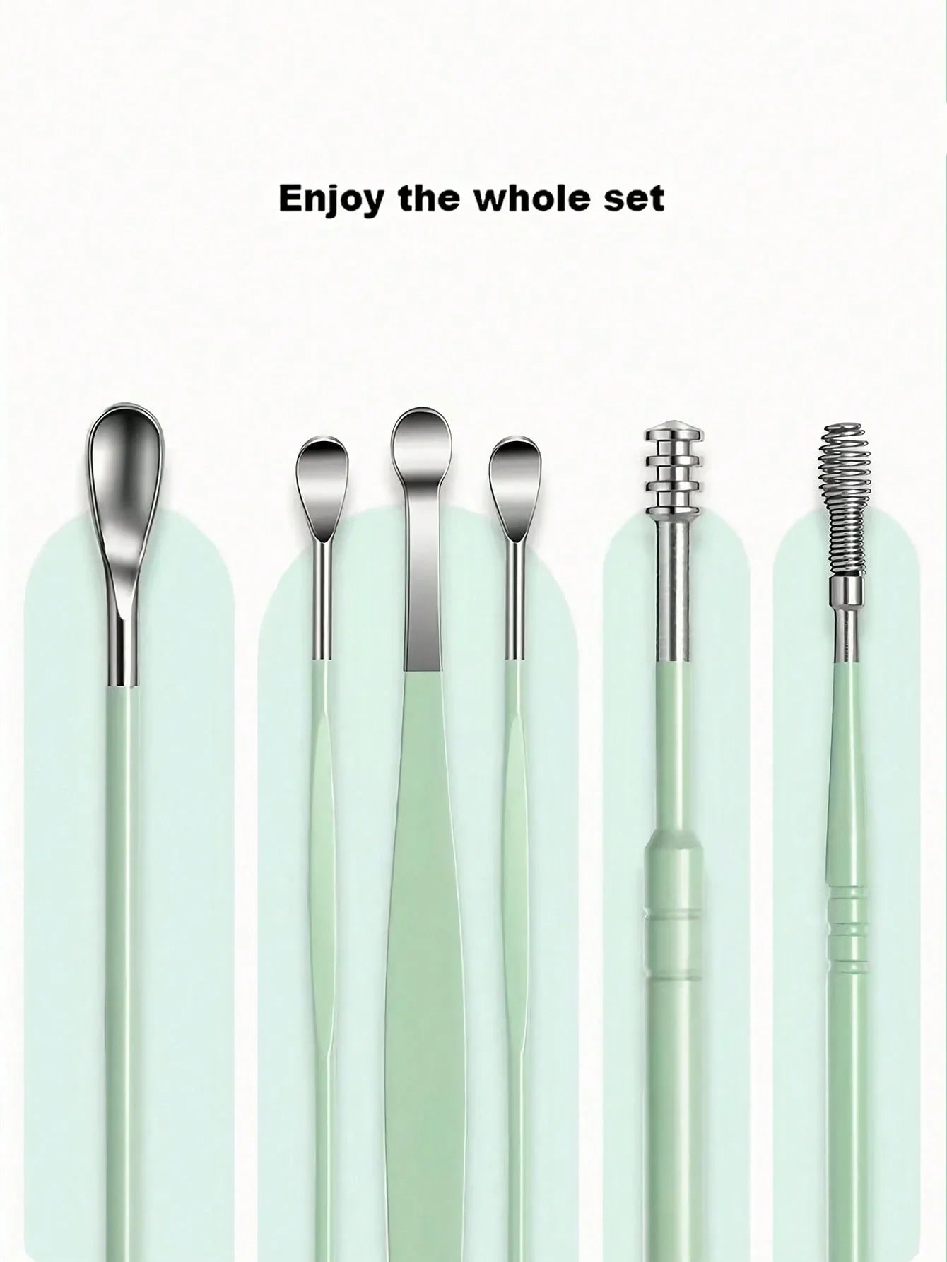 Stainless Steel Ear Cleaning Tool Kit – Ear Pick & Earwax Remover with Storage Bag
