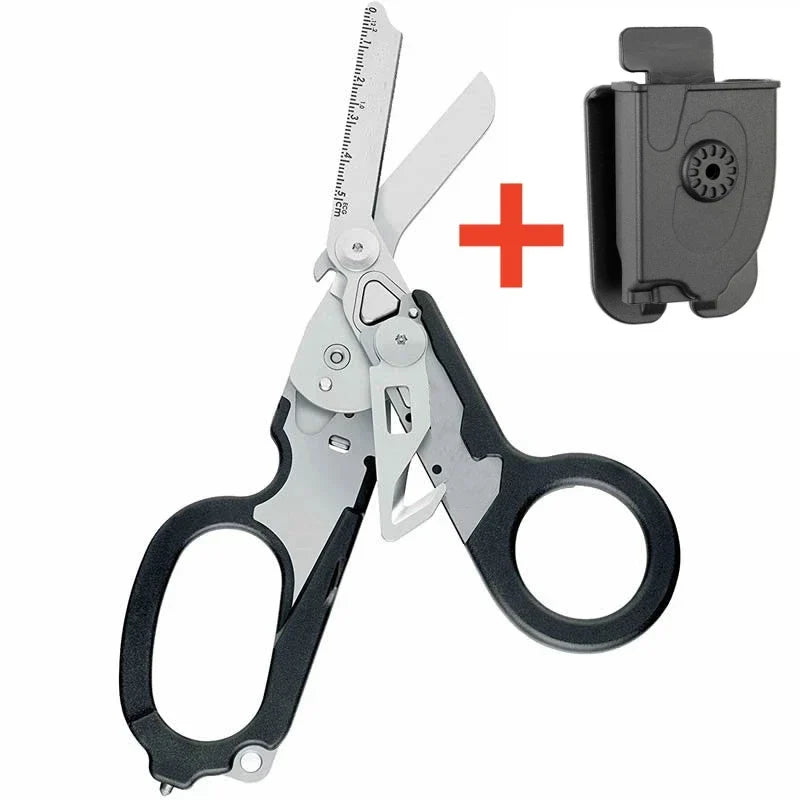XIAOTREE Multifunction Tactical Scissors – Folding First Aid & Outdoor Survival Tool for Raptors