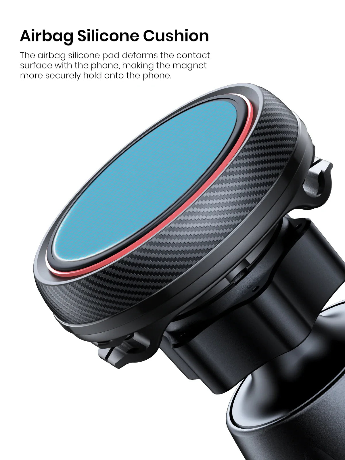 TOPK Magnetic Car Phone Mount – 6 N52 Magnets Air Vent Holder for iPhone 15 and Universal Smartphones