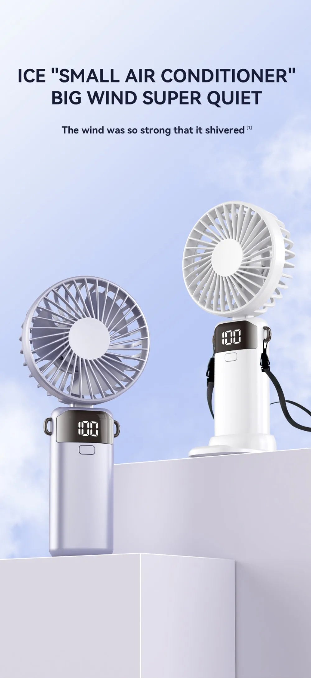 Portable Mini USB Fan – Handheld & Desktop Fan with Phone Holder, 3-Speed Adjustable Wind, Long Battery Life, Multi-Function Cooling Fan