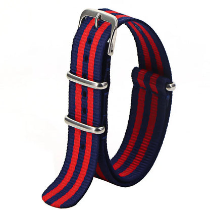 Nylon Watch Strap 16mm 18mm 20mm 22mm — Waterproof Army Sport Watch Band Replacement Belt