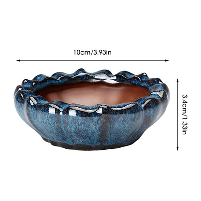 Ceramic Flower Pot with Drainage Hole - Lily Style Succulent & Orchid Planter for Home and Garden