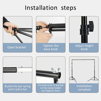 Photography Studio Backdrop Stand — Photo & Video Background Support System Kit