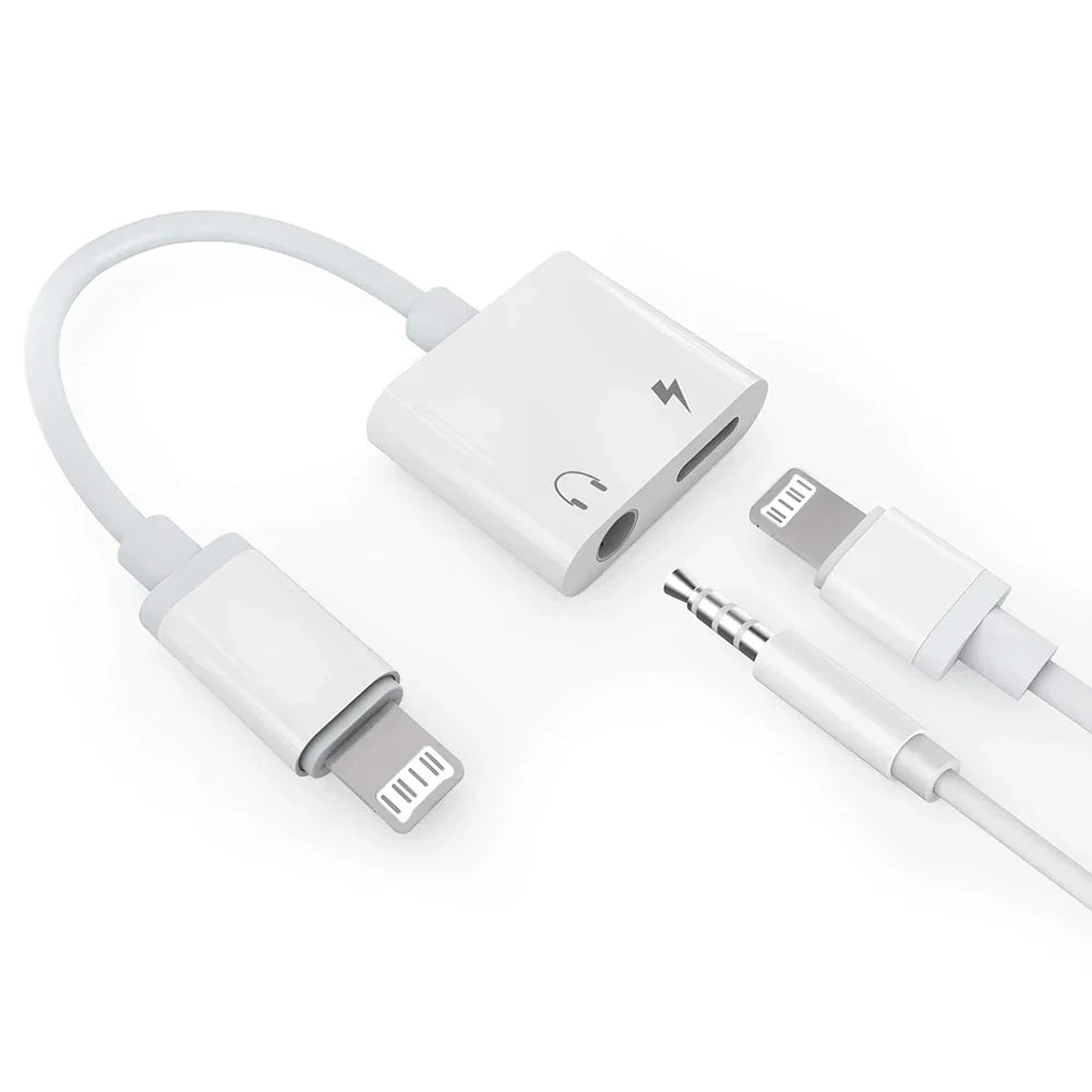 Byscoon Audio OTG Adapter for iPhone – 3.5mm Aux Headphone Jack to Lightning Splitter Converter for iPhone 14/13/12/11 Pro Max
