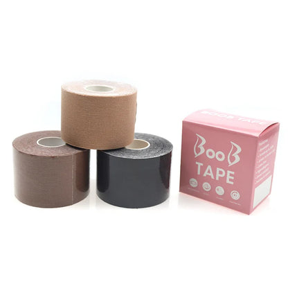 Women’s Boob Tape & Adhesive Bra – Invisible Nipple Pasties, Breast Lift Push-Up Tape, Strapless Pad Sticker