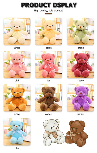 Cute Teddy Bear Plush Toy — Soft Stuffed Animal, Kawaii Cat & Baby Sleeping Plush for Kids, Girls, Home Decor & Gift