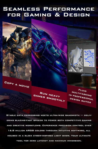 PUSKILL RGB DDR4 Gaming RAM – 8GB/16GB 3200MHz-3600MHz DIMM Desktop Memory