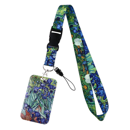 Van Gogh Starry Night Art Neck Strap Lanyard – Keychain Badge Holder for ID, Credit Card & Keys Accessories