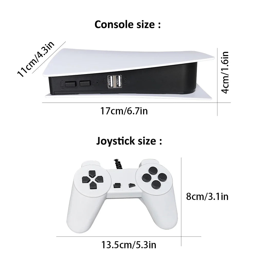 GS5 8-bit TV Video Game Console - AV Output, USB Plug & Play, Supports 200+ Nostalgic Games, Mini Classic Retro Game Station