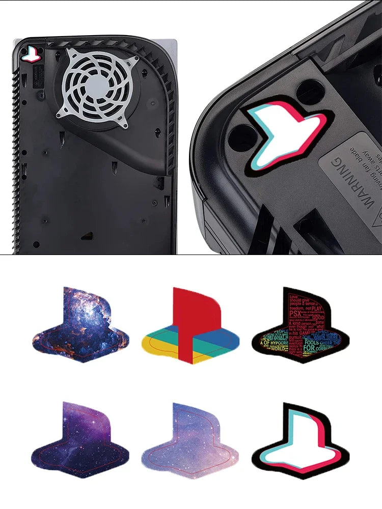 DATA FROG PS5 Console Skin — Logo Sticker & Disc Drive Decal Combo