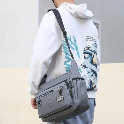 Men’s Messenger Bag – Waterproof Oxford Crossbody Shoulder Bag, Small Sling Pack for Work, Business, Satchel Purse