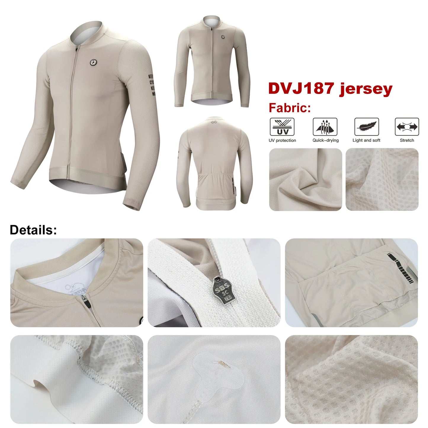 DAREVIE Long Sleeve Cycling Jersey — Pro Aero Slim Fit with 3D Bubble Mesh for Men & Women