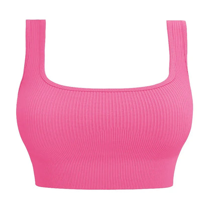 Women’s Seamless Yoga Sports Bra - Backless Fitness Crop Vest for Gym, Training & Outdoor Workouts