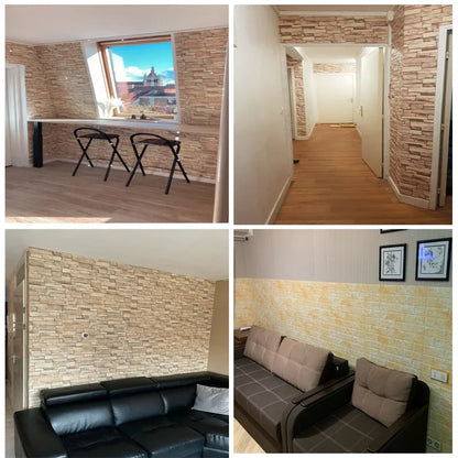 10pcs 3D Foam Wall Stickers – Self-Adhesive Waterproof Peel-and-Stick Brick Wallpaper for Interior Decoration