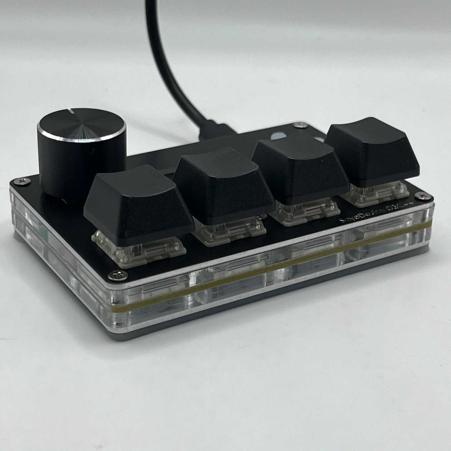 SayoDevice O3C++ OSU Keyboard | 4+4 Keys with OUTEMU Magnetic Pink Switches, Rapid Trigger, Knob & Screen, Copy Shortcut