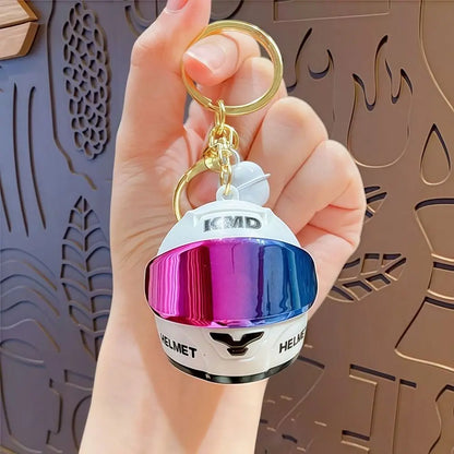 Cool Light-Up Helmet Keychain - Mini LED Night Light Pendant & Multifunctional Bag Charm