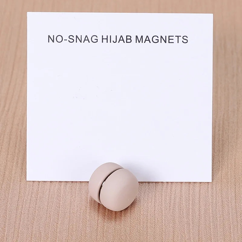 WLP Magnetic Hijab Clips - Solid Color Round Strong Magnet Pins for Silk Scarves Shawls Turban Accessories