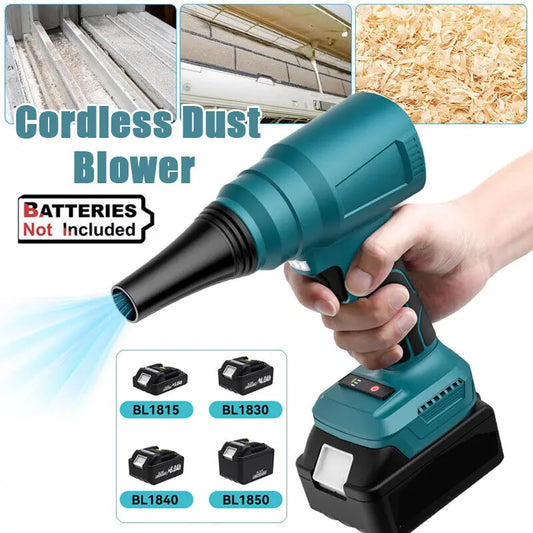 Cordless Turbo Air Blower – Handheld Portable Electric Leaf & Dust Blower for Makita 18V Battery, 300M/S Wind Speed