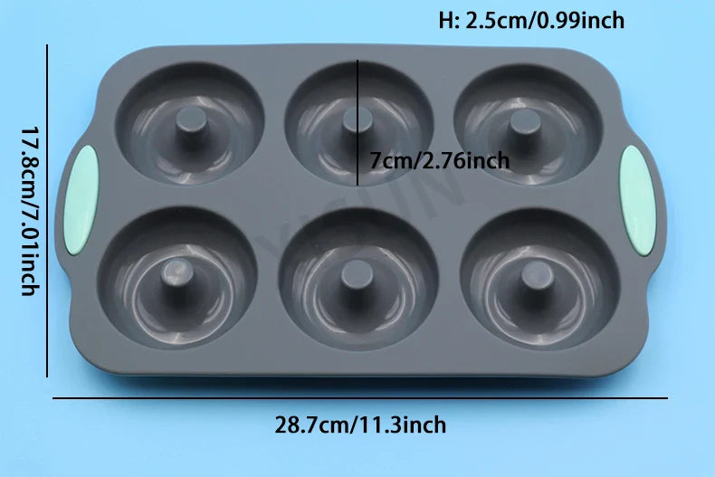Heat Resistant Silicone Bakeware Set - Loaf, Bread, Muffin, Donut, and Cake Baking Tray Oven Pan Set