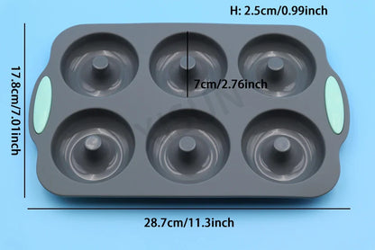 Heat Resistant Silicone Bakeware Set - Loaf, Bread, Muffin, Donut, and Cake Baking Tray Oven Pan Set