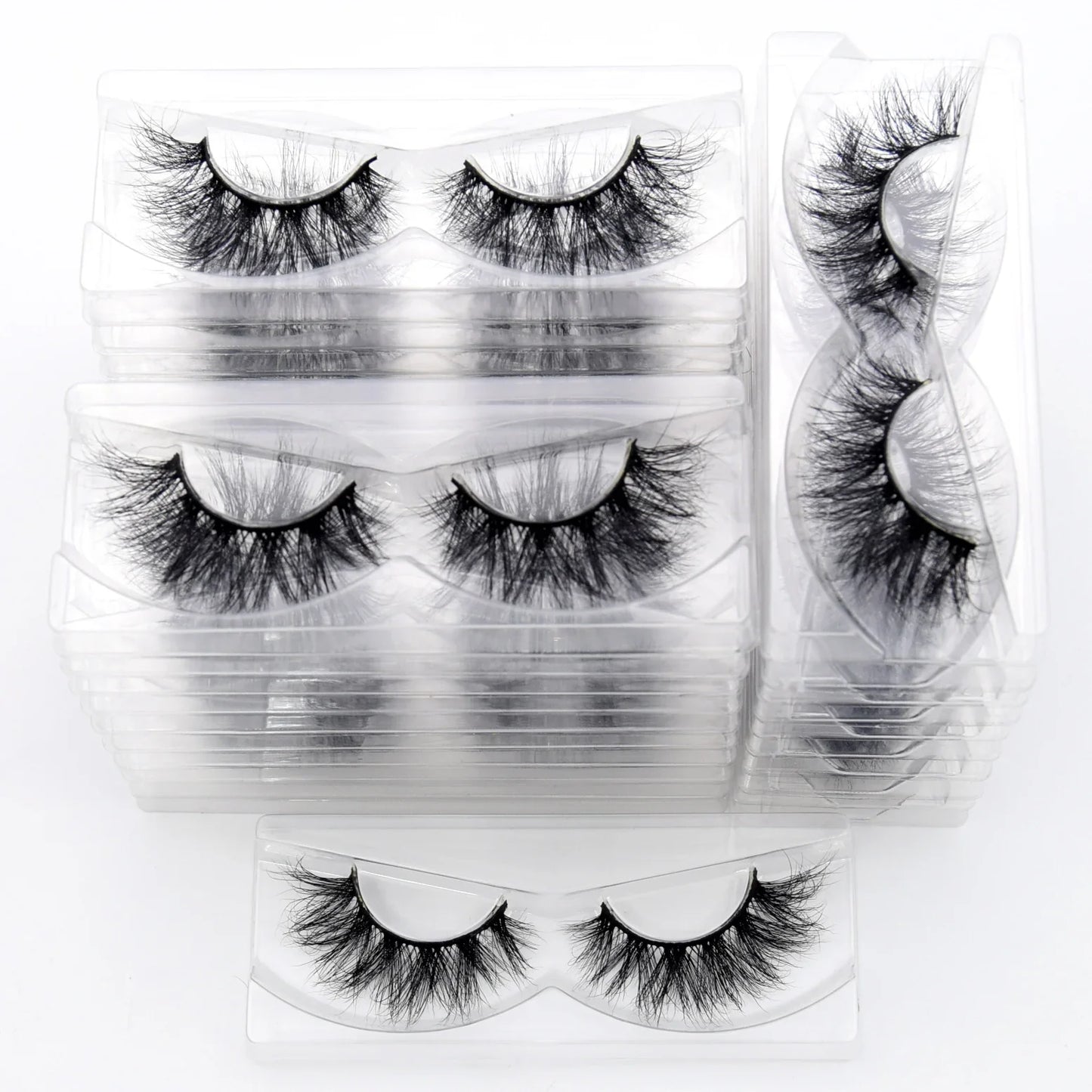 Visofree 3D Mink Eyelashes – 30/40/100 Pairs Handmade Full Strip Lashes with Tray, Cruelty-Free False Lashes for Makeup