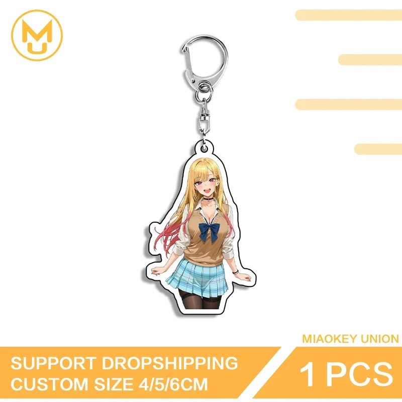 Kitagawa Marin Acrylic Keychain - Double-Sided Transparent Anime Character Jewelry