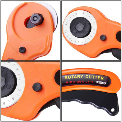 45mm Rotary Cutter Set – Ergonomic Leather & Fabric Cutting Tool for DIY Sewing, Quilting & Craft Projects