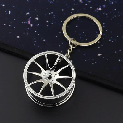 Creative Metal Car Keychain — Zinc Alloy Turbo, Gearbox & Brake Disc Pendant for Men’s Birthday or Dad Gift