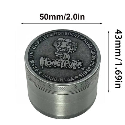 2-Inch 4-Layer Metal Herb Grinder — Manual Spice, Pepper & Tobacco Mill for Smoking Accessories