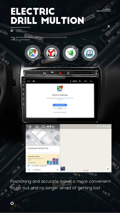 ESSGOO 2-Din Android Car Radio — 7/9/10" CarPlay Multimedia Player with GPS, Stereo Video Player for Tesla-Style, Nissan & Hyundai