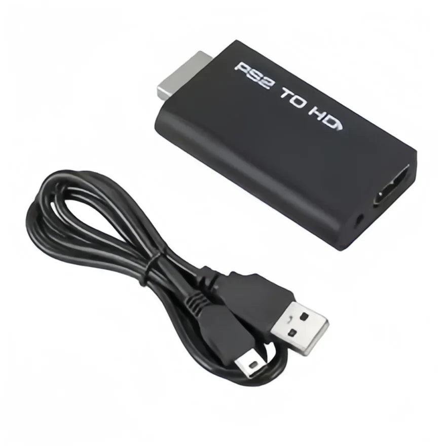 PS2 to HDMI Converter Adapter – 1080P Full HD with 3.5mm Audio, Supports All PS2 Display Modes
