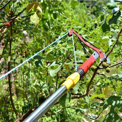 High-Altitude Extension Lopper Branch Scissors - Extendable Fruit Tree Pruning Saw Cutter Garden Trimmer Tool with Rope
